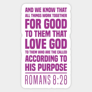 Romans 8:28 - The Christian's Assurance - Bible Scripture Sticker